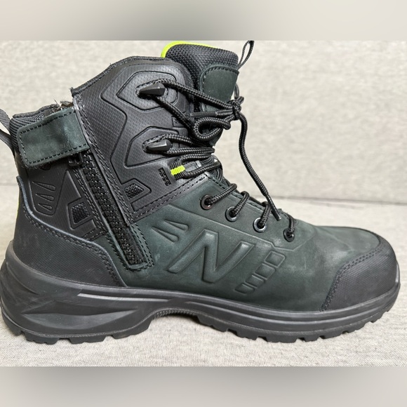 New Balance Men’s Safety Toe Work Boots Black Green Safety Toe Size 12 Lace-Up - Picture 6 of 8